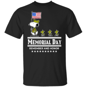 Snoopy And Woodstock Memorial Day Remember And Honor Shirt