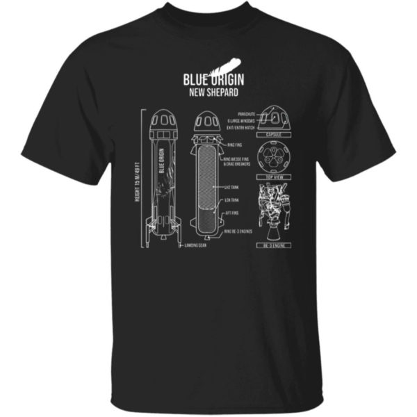 Blue Origin New Shepard Rocket Shirt