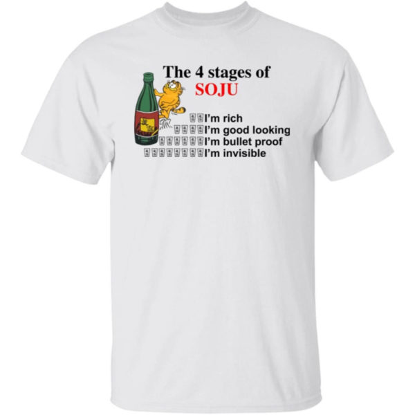 Garfield The 4 Stages Of Soju Shirt
