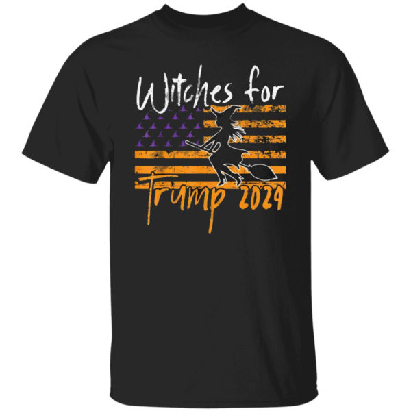 Witches For Trump 2024 Halloween American Flag shirt