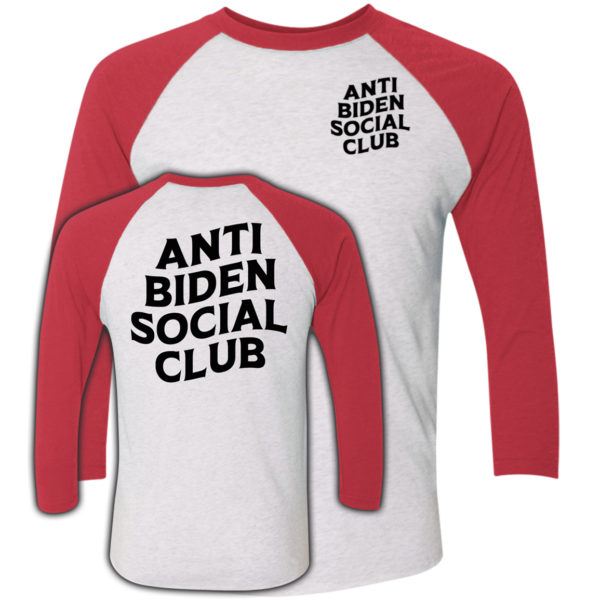 Anti Biden Social Club White Sleeve Raglan Shirt
