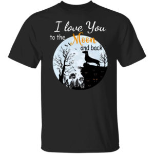 Dachshund I Love You To The Moon And Back Halloween Shirt