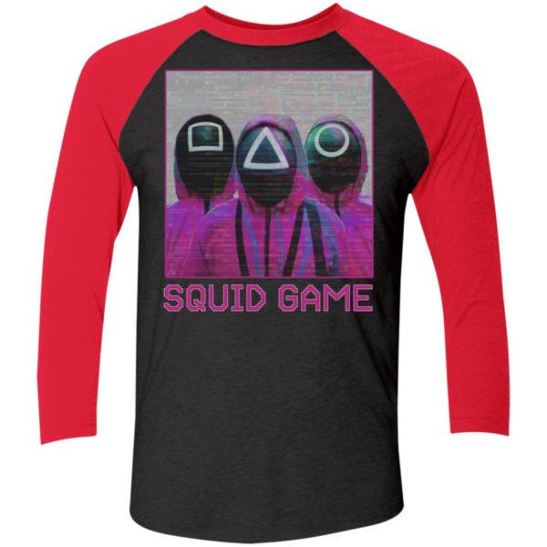 Squid Game Squad Retrowave Active Sleeve Raglan Shirt