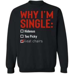 Why I'm Single Hideous Too Picky I Eat Chairs Sweatshirt