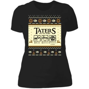 Lord Of The Rings Taters Potatoes Christmas Ladies Boyfriend Shirt
