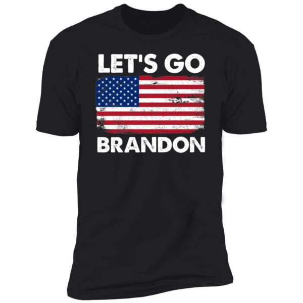 Let's Go Brandon American Flag Retro Premium SS T-Shirt
