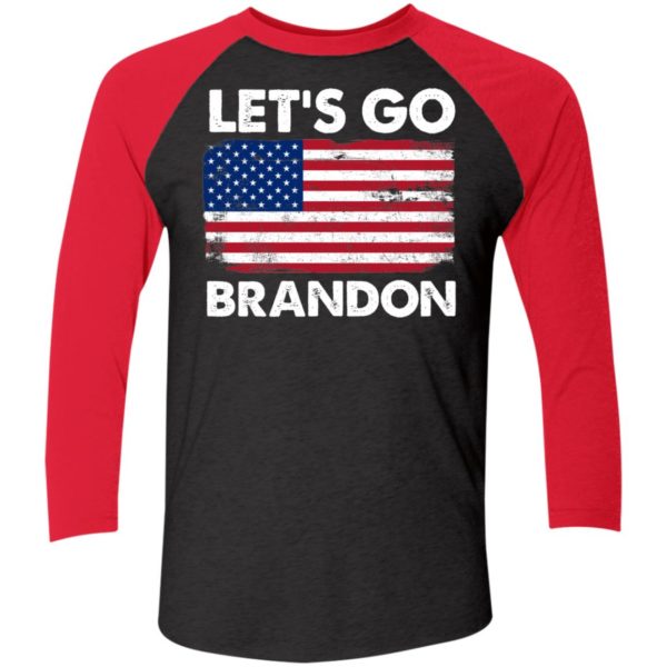 Let's Go Brandon American Flag Retro Sleeve Raglan Shirt