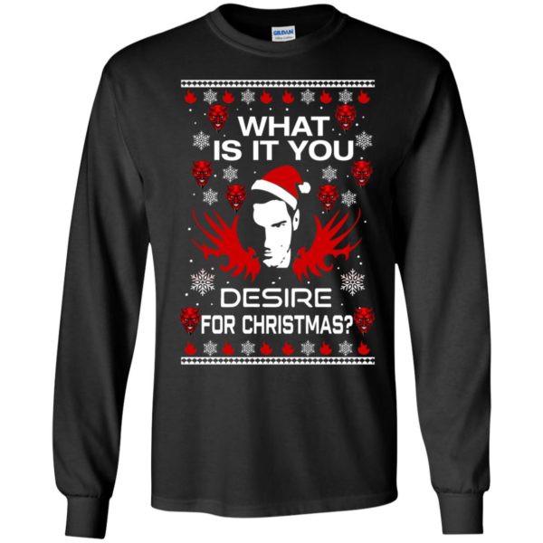 Lucifer What Is It You Desire For Christmas Long Sleeve Shirt