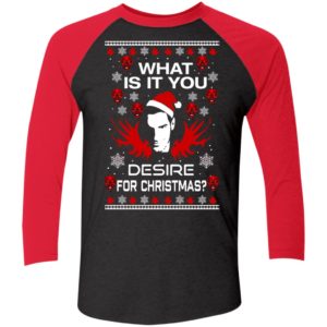 Lucifer What Is It You Desire For Christmas Sleeve Raglan Shirt