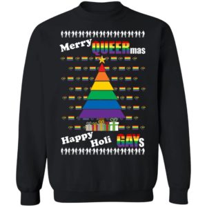 Merry Queer Mas Happy Holi Gays Christmas Sweatshirt