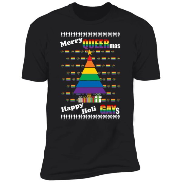 Merry Queer Mas Happy Holi Gays Christmas Premium SS T-Shirt