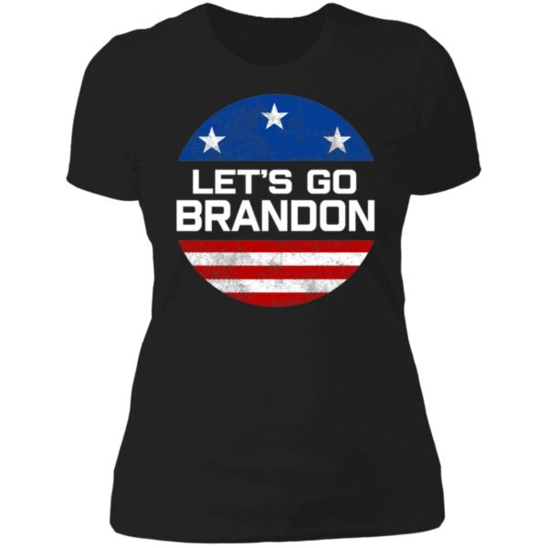Let's Go Brandon American Flag Ladies Boyfriend Shirt