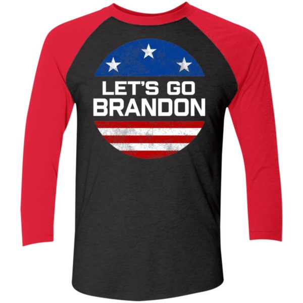 Let's Go Brandon American Flag Sleeve Raglan Shirt