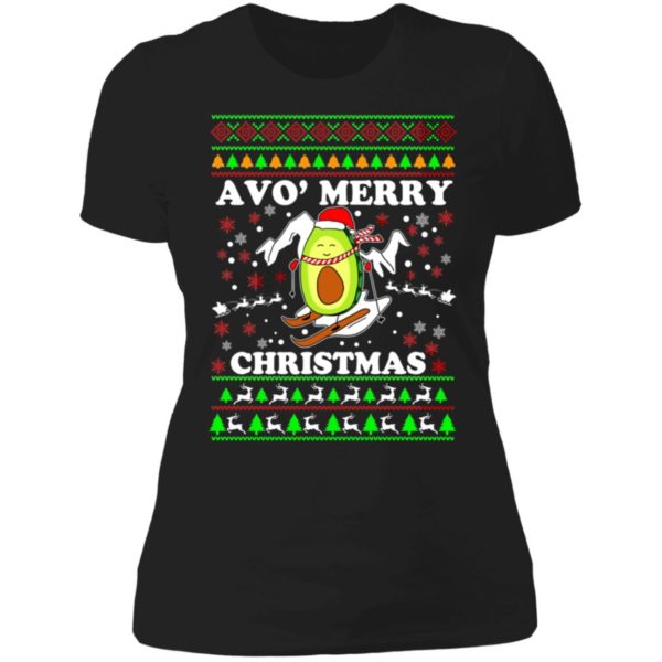 Avo Merry Christmas Ladies Boyfriend Shirt