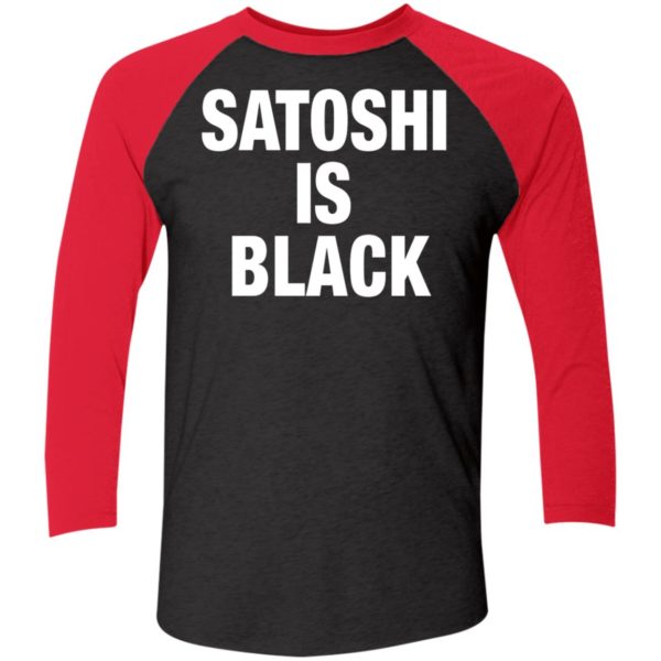 Satoshi Is Black Sleeve Raglan Shirt