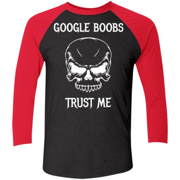 Google Boobs Trust Me Sleeve Raglan Shirt