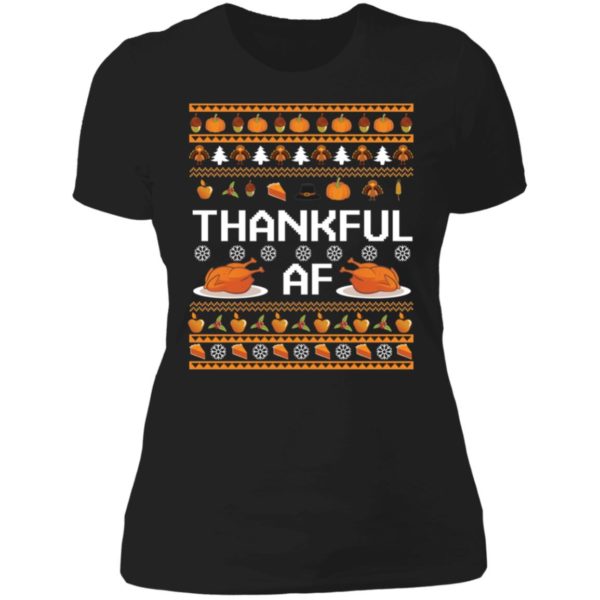 Turkey Thankful At Thanksgiving Christmas Ladies Boyfriend Shirt
