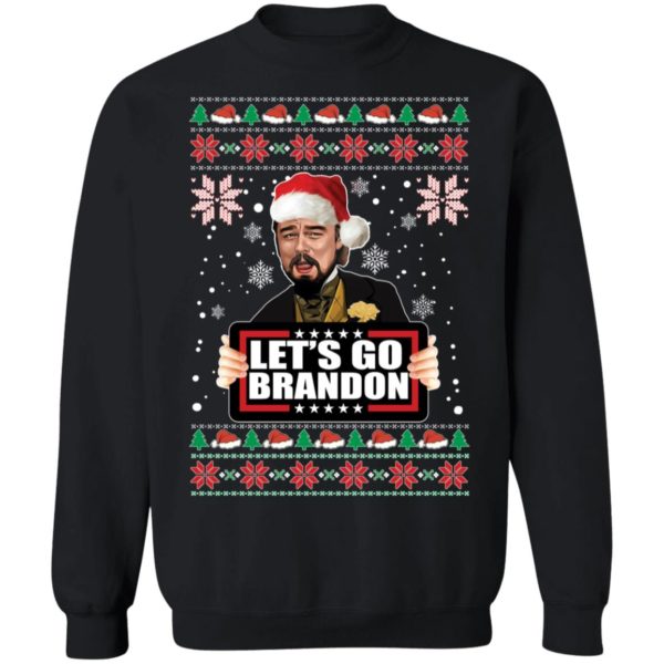 Leonardo Dicaprio Laughing Let's Go Brandon Christmas Sweatshirt