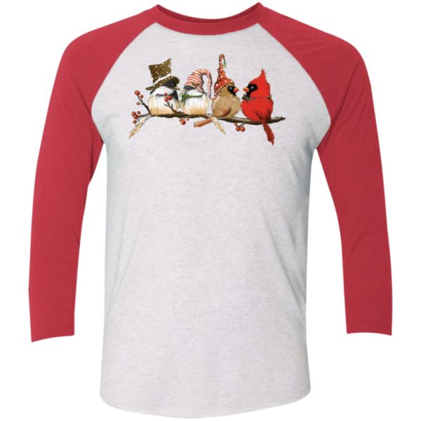 Cardinals Chickadees Christmas Sleeve Raglan Shirt
