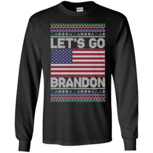 Let's Go Brandon Us Flag Christmas Long Sleeve Shirt