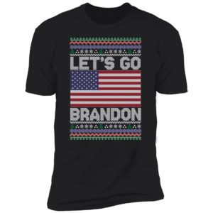 Let's Go Brandon Us Flag Christmas Premium SS T-Shirt