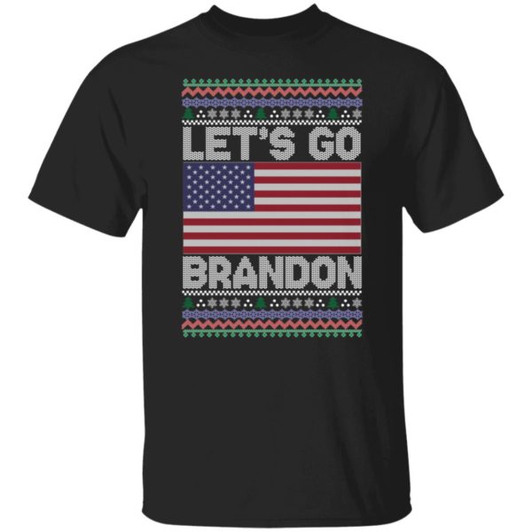 Let's Go Brandon Us Flag Christmas Shirt