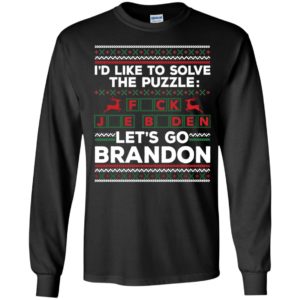 I'd Like To Solve The Puzzle Joe Biden Christmas Long Sleeve Shirt