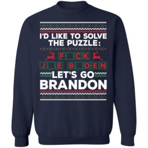 I'd Like To Solve The Puzzle Joe Biden Christmas Sweatshirt