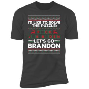 I'd Like To Solve The Puzzle Joe Biden Christmas Premium SS T-Shirt