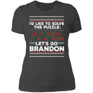 I'd Like To Solve The Puzzle Joe Biden Christmas Ladies Boyfriend Shirt