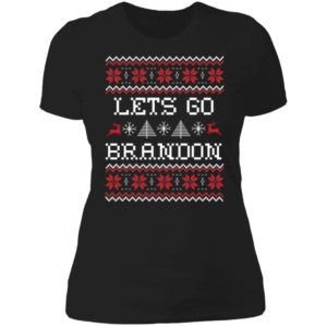 Let's Go Brandon Christmas Ladies Boyfriend Shirt