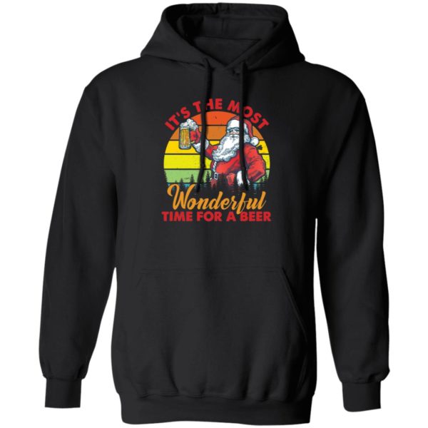 Santa It's The Most Wonderful Time For A Beer Christmas Hoodie