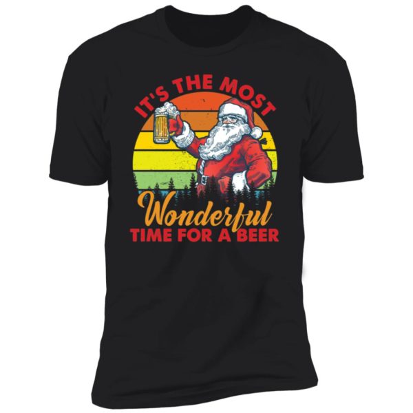 Santa It's The Most Wonderful Time For A Beer Christmas Premium SS T-Shirt