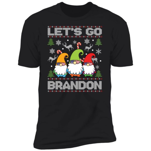 Gnome Let's Go Brandon Christmas Premium SS T-Shirt
