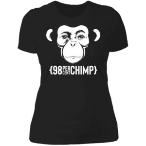 98 Percent Chimp Let's Go Darwin Ladies Boyfriend Shirt