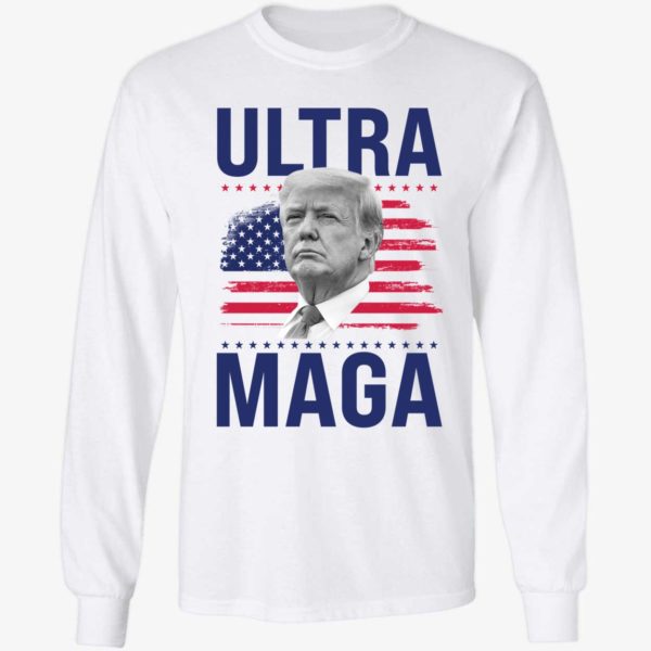 Trump Ultra Maga Usa Flag Long Sleeve Shirt