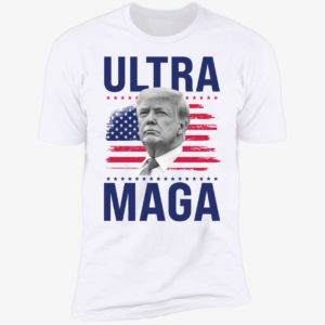 Trump Ultra Maga Usa Flag Premium SS T-Shirt