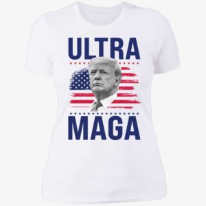 Trump Ultra Maga Usa Flag Ladies Boyfriend Shirt