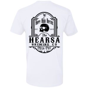 [Back] Isn't Happy Hour Anytime That's Hearsay Brewing Co Mega Pint Est 2022 Premium SS T-Shirt