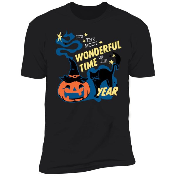 Black Cat Pumpkin It's The Most Wonderful Time Of The Year Premium SS T-Shirt