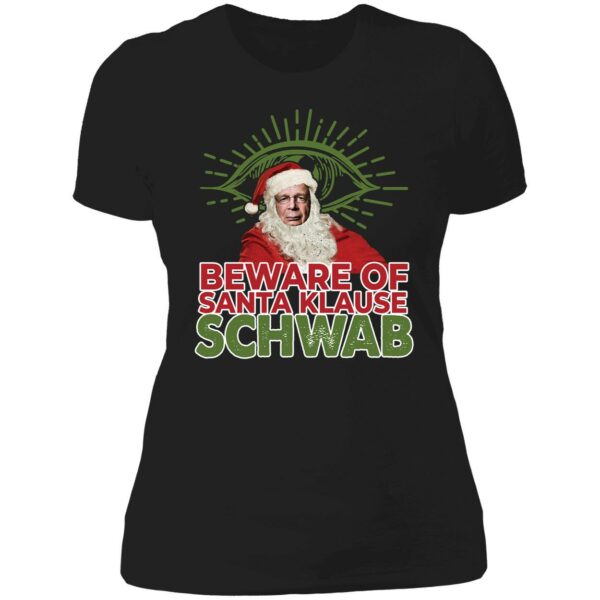 Beware Of Santa Klause Schwab Ladies Boyfriend Shirt