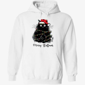 Black Cat Merry Fluffmas Christmas Hoodie