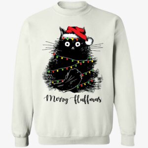Black Cat Merry Fluffmas Christmas Sweatshirt