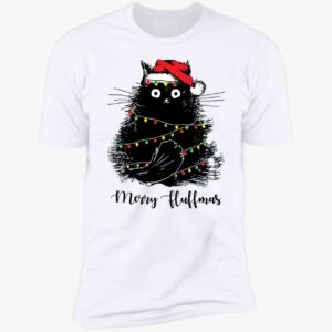 Black Cat Merry Fluffmas Christmas Premium SS T-Shirt