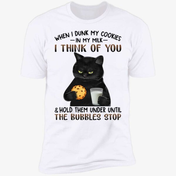 Black Cat When I Dunk My Cookies In My Milk I Think Of You Premium SS T-Shirt