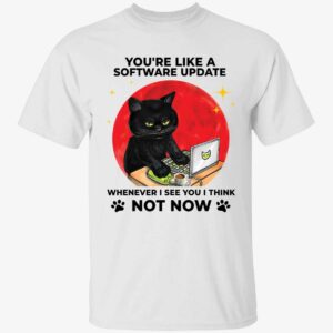 Black Cat You're Like A Software Update Whenever I See You I Think Shirt
