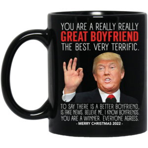 Great Boyfriend Trump Merry Christmas 2022 Mug