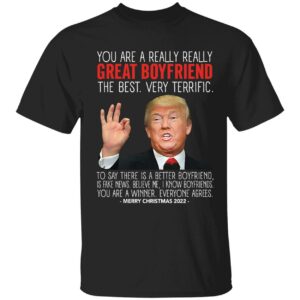 Great Boyfriend Trump Merry Christmas 2022 Shirt