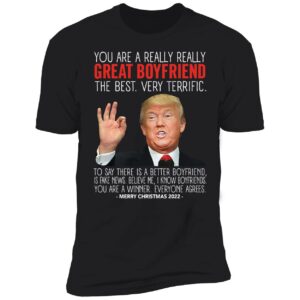 Great Boyfriend Trump Merry Christmas 2022 Premium SS T-Shirt
