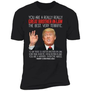 Great Brother In Law Trump Merry Christmas 2022 Premium SS T-Shirt